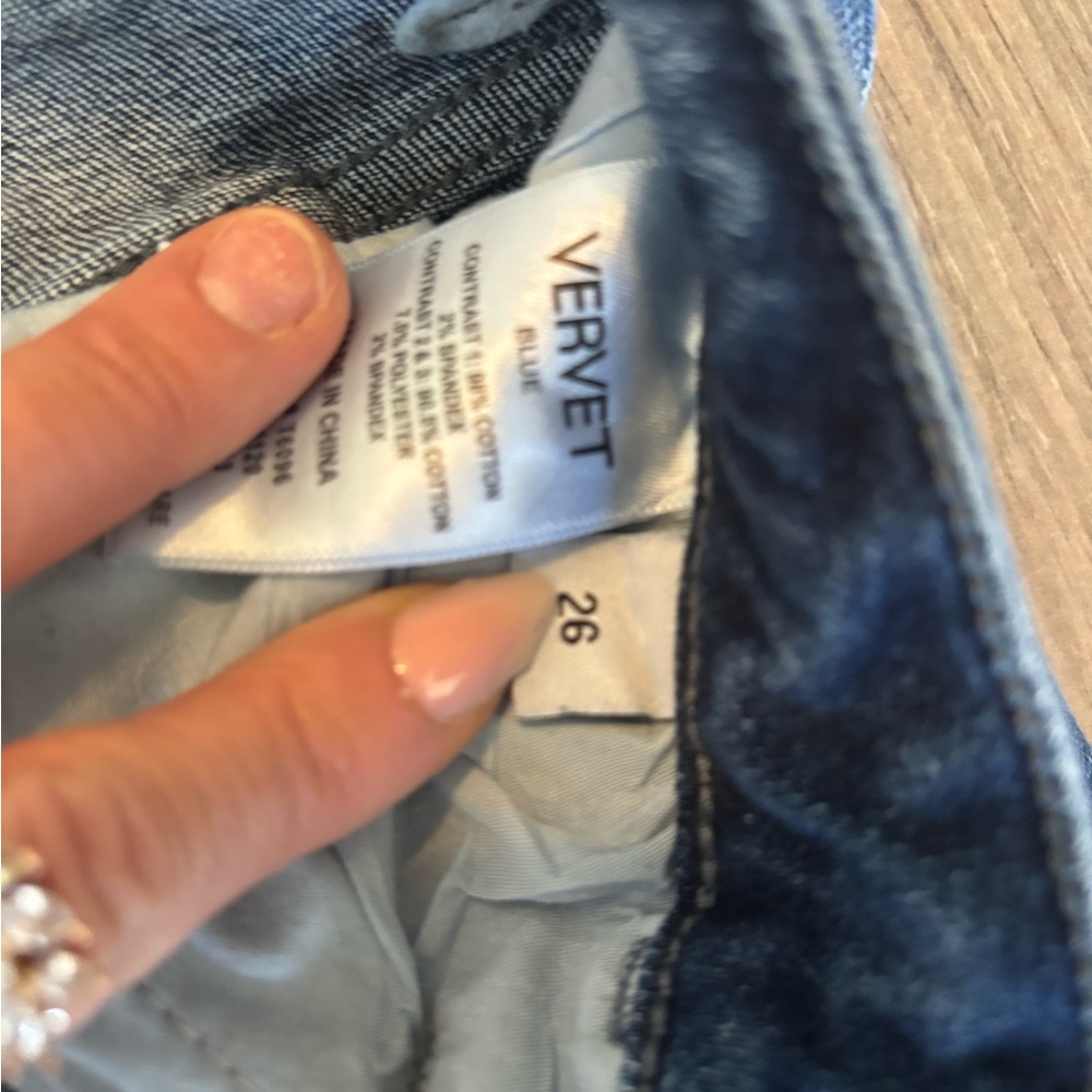 High Rise Blue Patchwork Jeans - Picture 3 of 3
